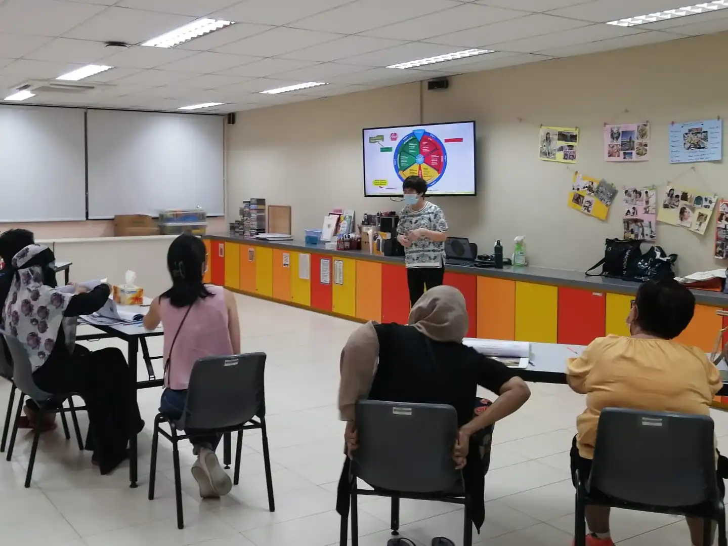 Participants attending the first Project Taking Charge 2022 training session at AFC Temporary Shelter
