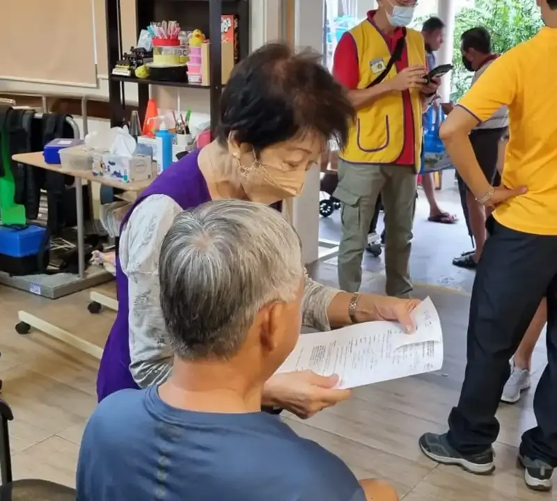 Seniors waiting to be screened at the Lions SaveSight Centre eye screening event