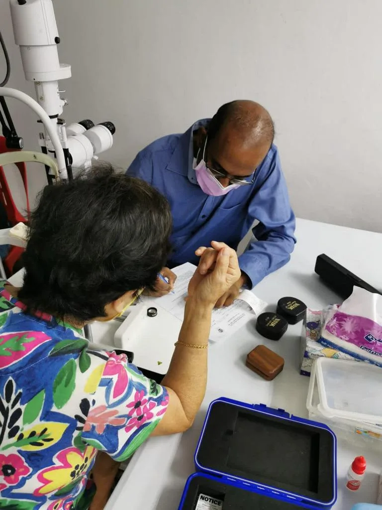 SWA and Lions SaveSight Centre volunteers at the eye screening event