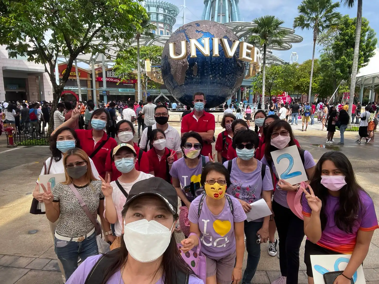 Women and children from shelter homes gathered for the Universal Studios trip