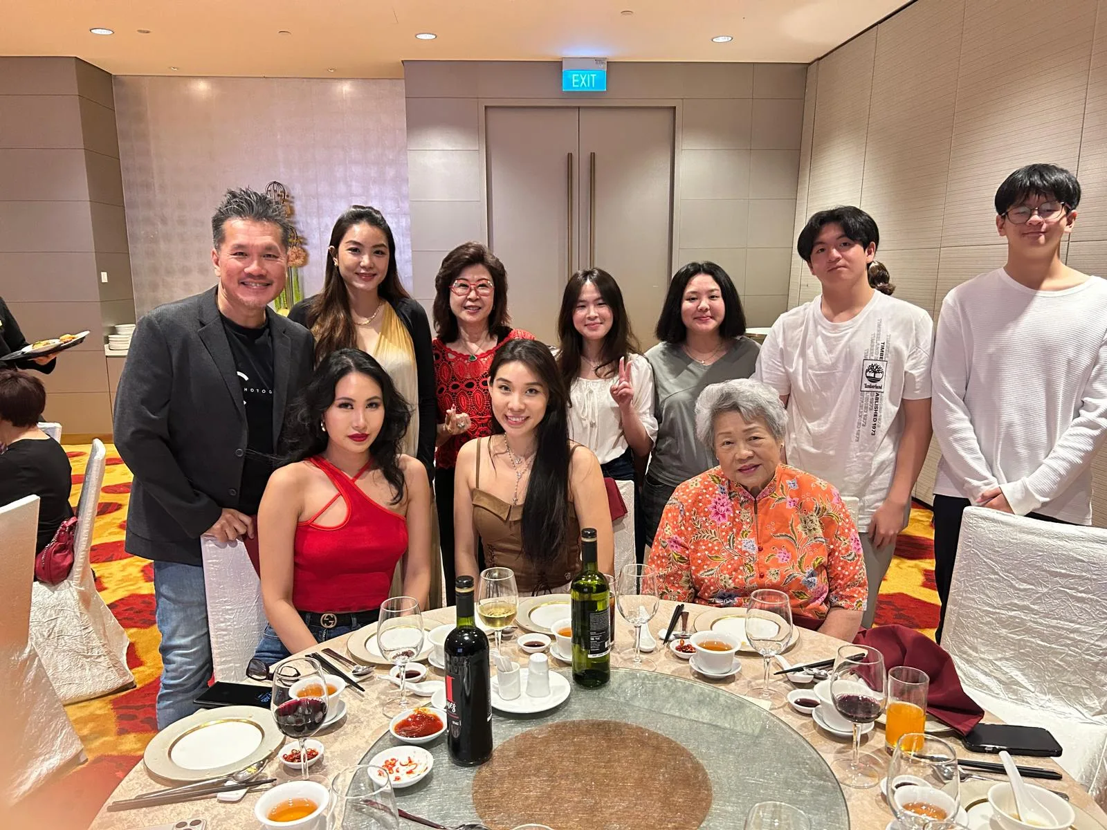 Volunteers with Kyla Tan at NDP celebration