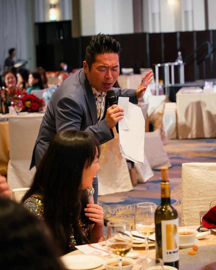 Master of Ceremonies entertaining the audience