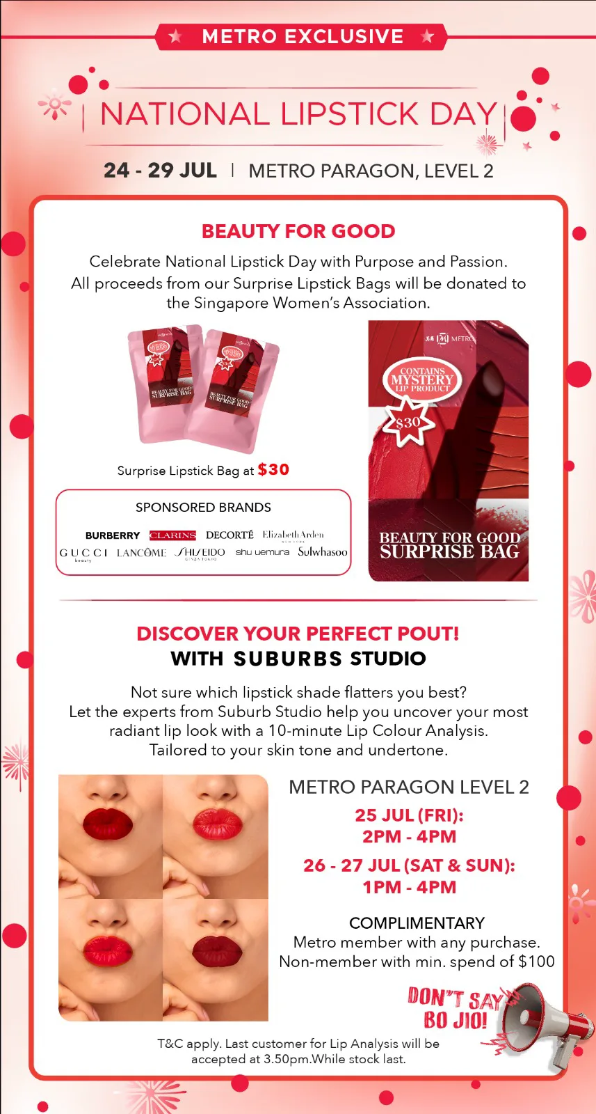 Metro National Lipstick Day campaign poster