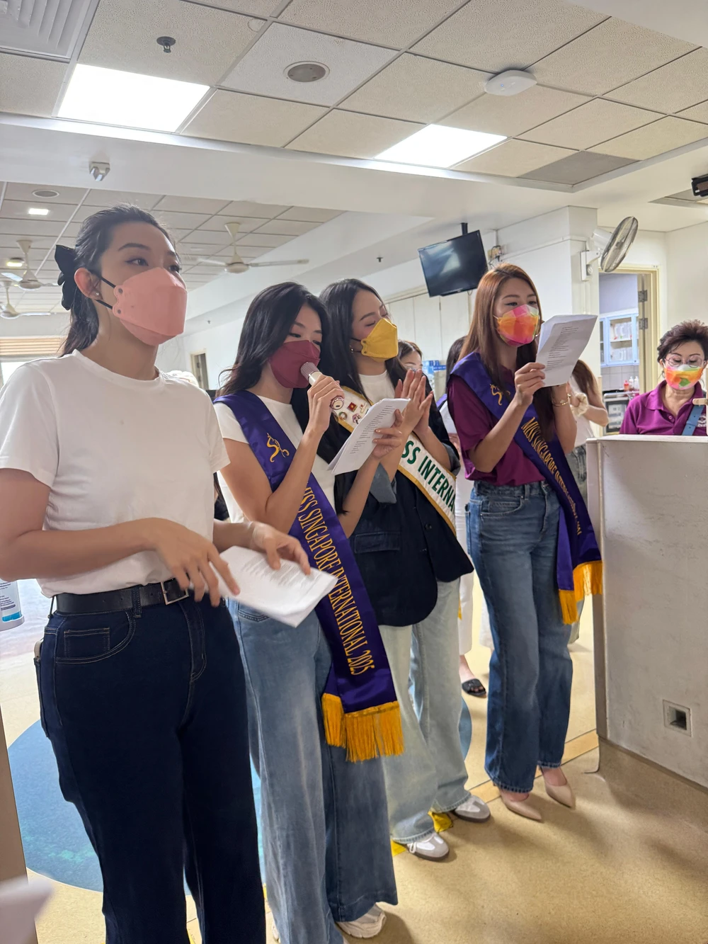 SWA team with Miss International and Miss Singapore International 2025 at Ren Ci Community Hospital