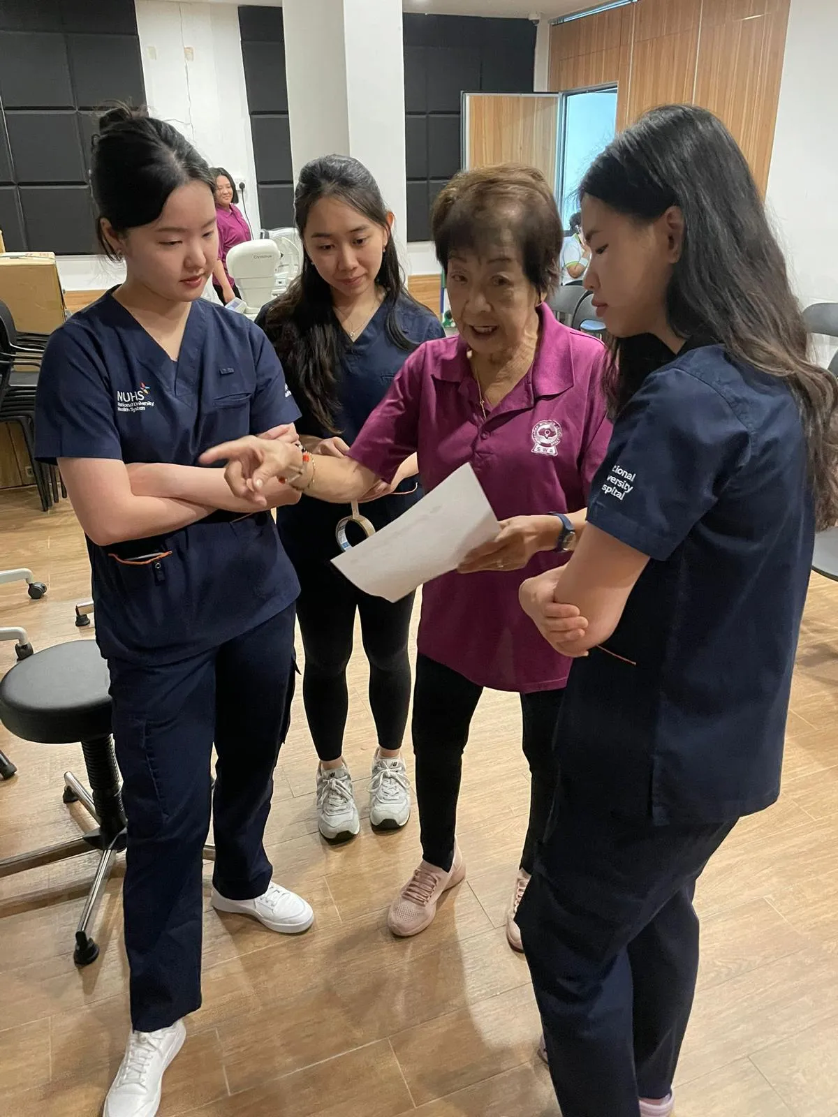 Medical team conducting examinations