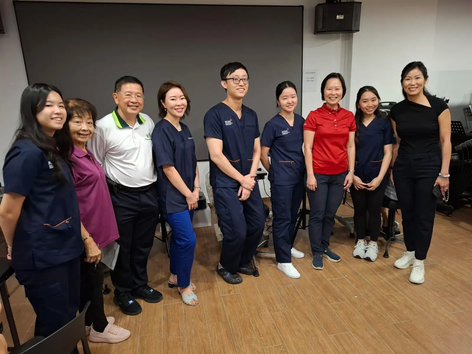 SWA volunteers and MP at eye screening