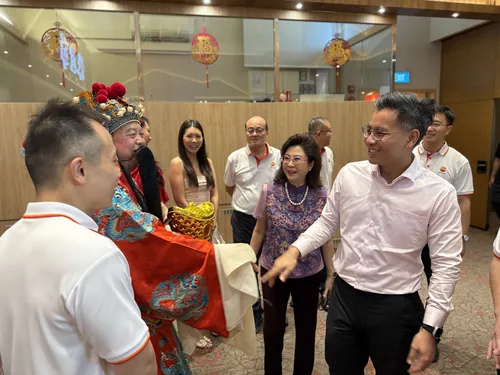 Mr Ng Shi Xuan arriving at the event
