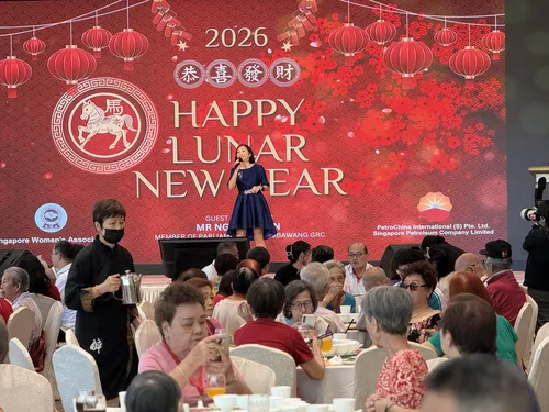 Performers entertaining the audience